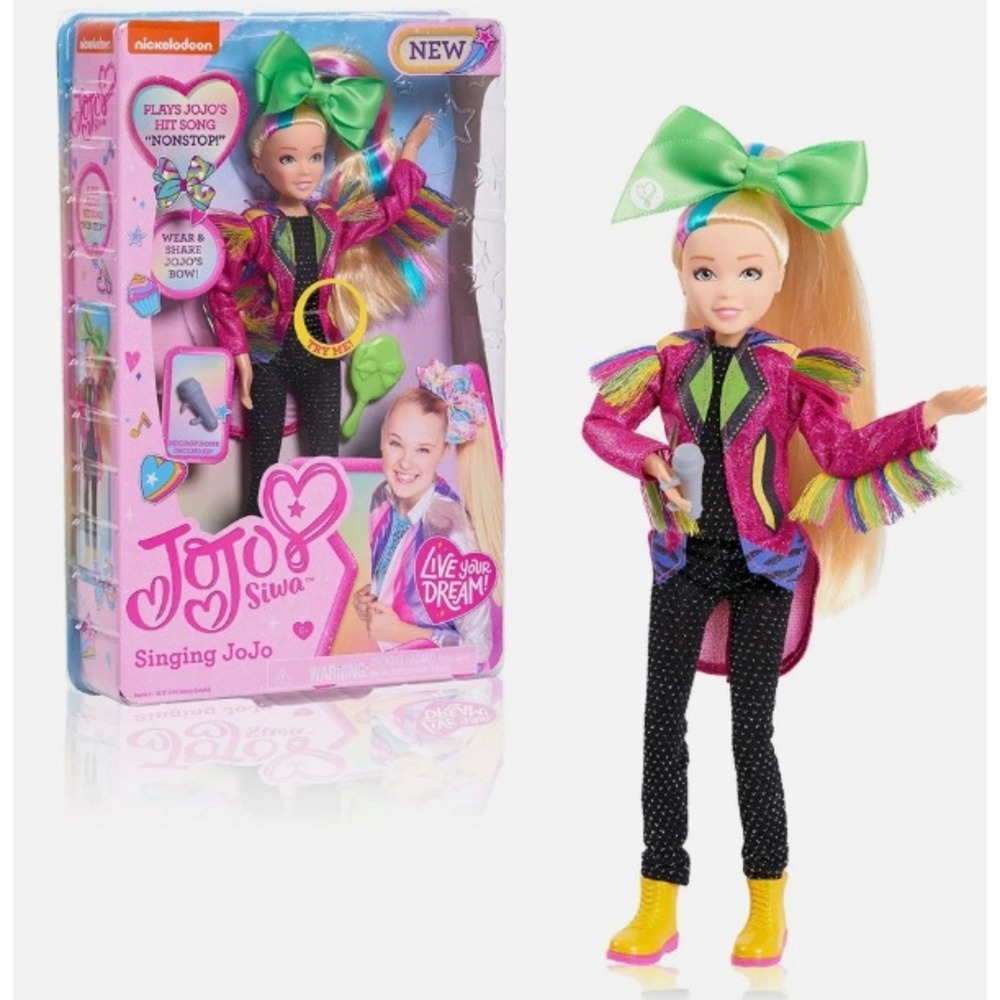 JoJo Siwa Singing Doll‎ 10 Inch Multi Color with Microphone and Hairbrush
